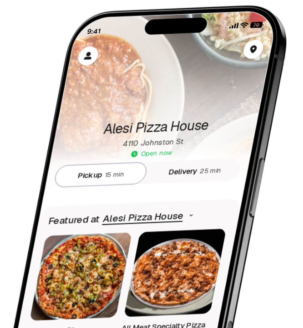 Alesi Pizza House app preview