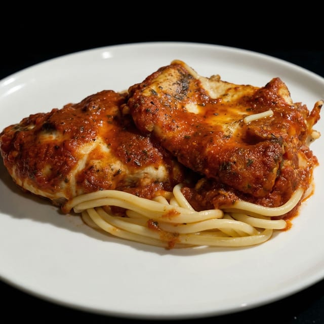 Spaghetti with Chicken Breast.
