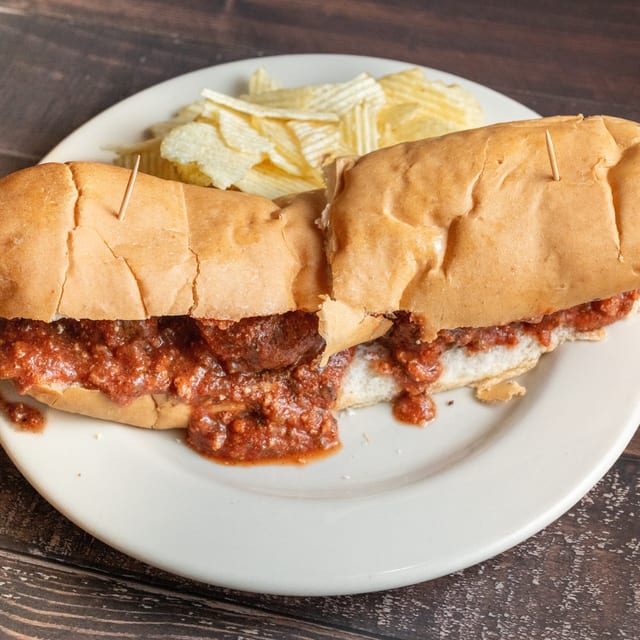 Meatball Po' Boy Sandwich.